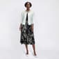 Womens Perceptions Beaded Trim Floral Fit & Flt Jacket Dress - image 1