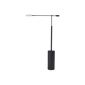HomeRoots 64 Black Metal LED Light Changing Swing Arm Floor Lamp - image 1