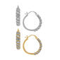 1/10ctw. Diamond Twist Click Hoop Earrings Duo - image 1