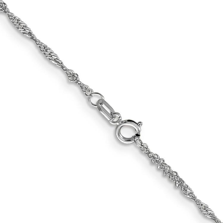 Unisex Gold Classics™ 1.4mm. 14k White Singapore 14in. Necklace