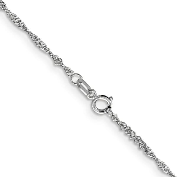Unisex Gold Classics™ 1.4mm. 14k White Singapore 14in. Necklace