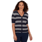 Petite Emaline Summer In The City Stripe Elbow Sleeve Cardigan - image 1