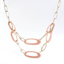 Ashley Cooper&#40;tm&#41; Pink & Gold-Tone Link 2-Row Necklace