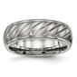 Mens Endless Affection&#40;tm&#41; Diagonally Groove 7mm Grooved Band - image 1