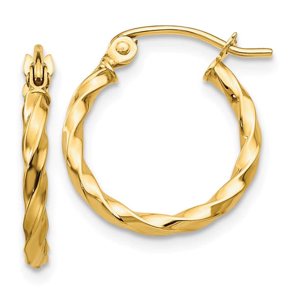Gold Classics&#40;tm&#41; 14kt. Gold 12mm Hoop Earrings - image 