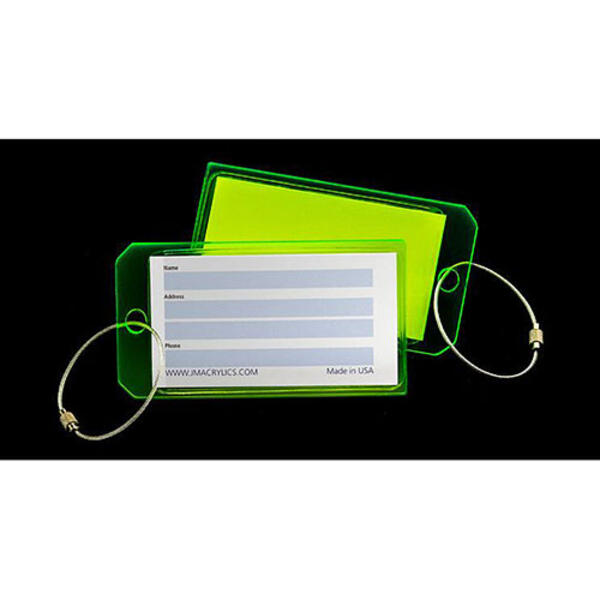 Brite I.D. Neon Acrylic Luggage Tag - image 