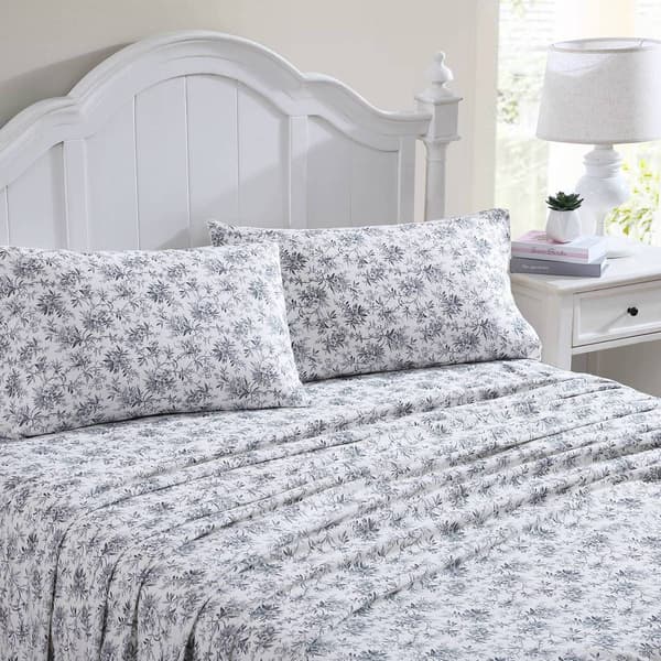 Laura Ashley Faye Toile Cotton Flannel Sheet Set