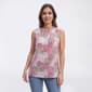 Womens da-sh Sleeveless Pocket Italian Gauze Floral Blouse - image 1