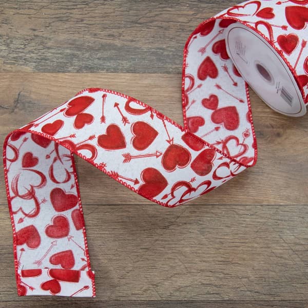 Northlight Seasonal 30ft. Hearts & Arrows Craft Ribbon