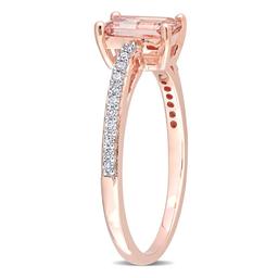 Gemstone Classics™ Rose Gold Emerald-Cut Morganite Ring