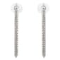 Jessica Simpson 1.85in. Imitation Silver Rhinestone Hoop Earrings - image 2