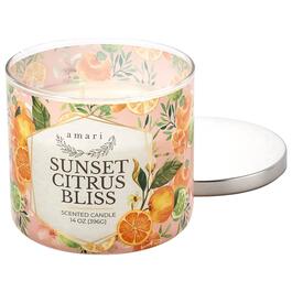 Amari Sunset Citrus Bliss 3 Wick Wrap 14oz. Tumbler Candle