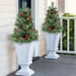 Puleo International 30in. Pre-Lit Red Urn Filler - Set of 2 - image 3