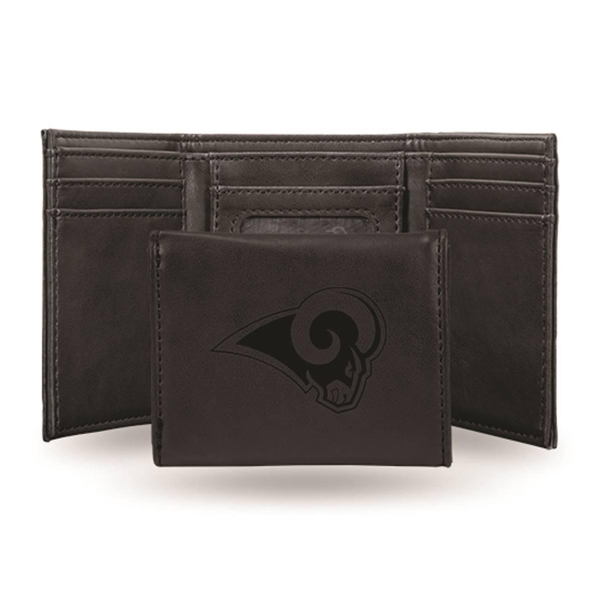 Mens NFL Los Angeles Rams Faux Leather Trifold Wallet
