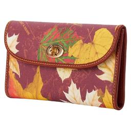 Womens Dooney & Bourke Maple Leaf Continental Wallet - Wine
