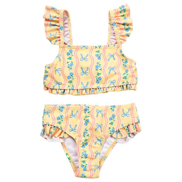 Girls (4-6x) Derek Heart Bows with Ruffles 2pc. Swim Set - image 