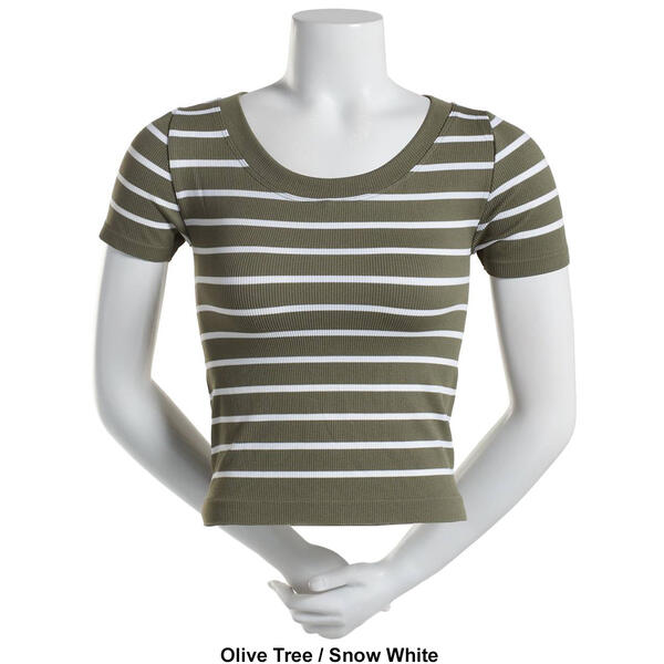 Juniors Eye Candy &quot;Cleo&quot; Ribbed &amp; Seamless Tee