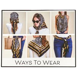 Womens Jessica McClintock Bold Leopard Square Scarf
