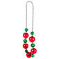 Red & Silver Stripe Crystal Necklace - image 3