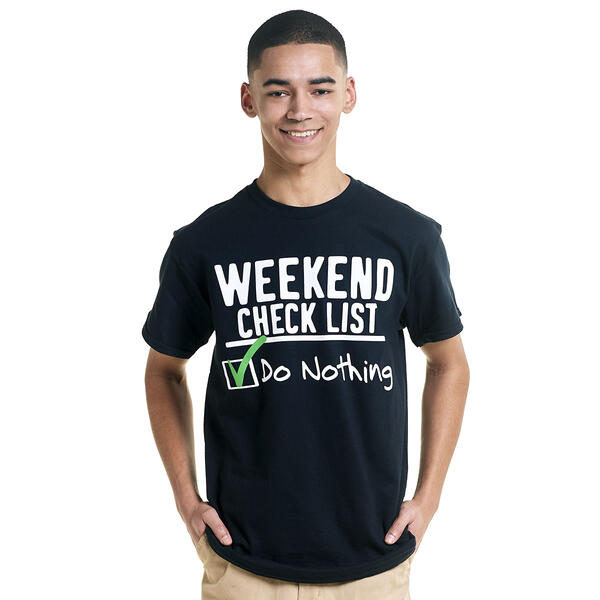 Young Mens Hybrid Promotions Weekend Checklist Graphic Tee - image 