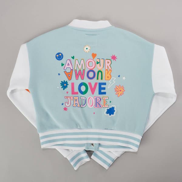 Girls &#40;7-16&#41; No Comment Amour Varsity Bomber Jacket