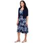 Womens Perceptions Elbow Sleeve Floral Jacket Dress - image 4