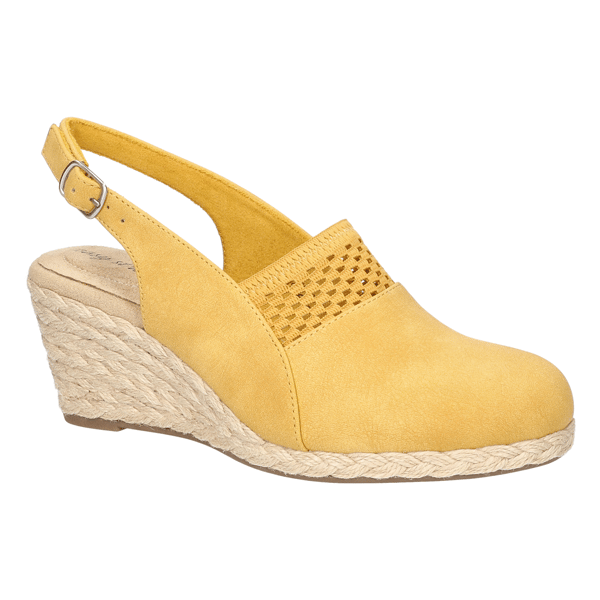 Womens Easy Street Aloha Espadrille Wedges Heels - image 