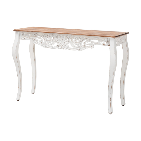 Baxton Studio Riquin Distressed Wood Console Table