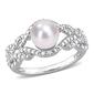 Gemstone Classics&#40;tm&#41; Pearl & Diamond Accent Infinity Ring - image 1