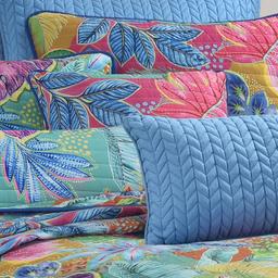 J. Queen New York Hanalei 18in. Square Quilted Decor Throw Pillow