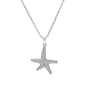 Silver Plated Cubic Zirconia Starfish Pendant Necklace - image 1