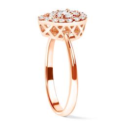 Haus of Brilliance 10kt. Rose Gold 3/8ctw. Diamond Pear Ring