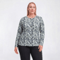 Plus Size Hasting & Smith Long Sleeve Viney Floral Henley Tee - image 2