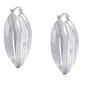 Accents by Gianni Argento Silver Diamond Accent Hoop Earrings - image 1
