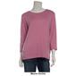 Petite Hasting & Smith 3/4 Sleeve Polka Dot Open Crew Neck Tee - image 11