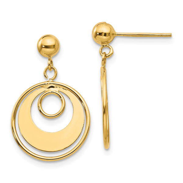 Gold Classics&#40;tm&#41; 14kt. Circle Post Earrings - image 