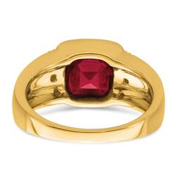 Mens Gentlemen’s Classics™ 14kt. Gold 5ctw. Created Ruby Ring