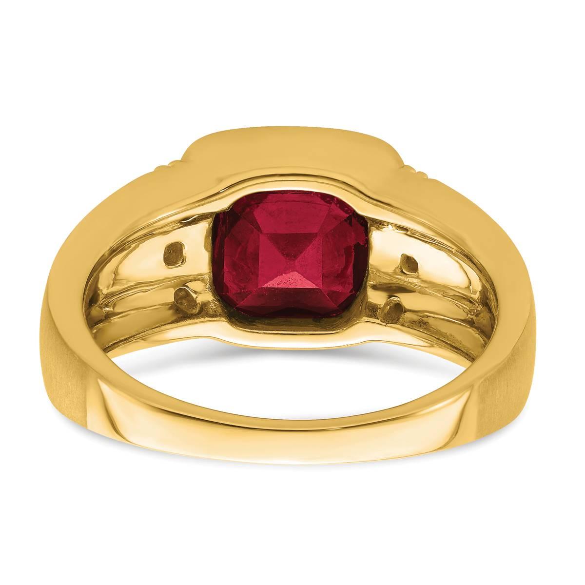 Mens Gentlemen’s Classics™ 14kt. Gold 5ctw. Created Ruby Ring