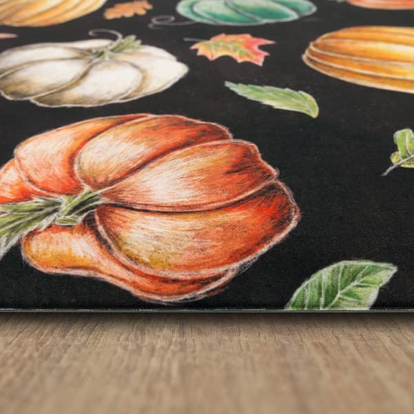 Mohawk Home Harvest Chalk Pumpkin Kitchen Mat