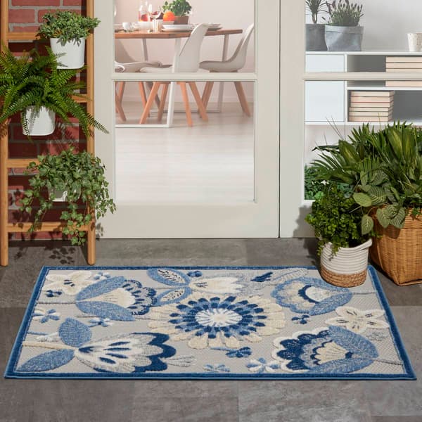 Nourison Aloha Floral Contemporary Indoor/Outdoor Area Rug