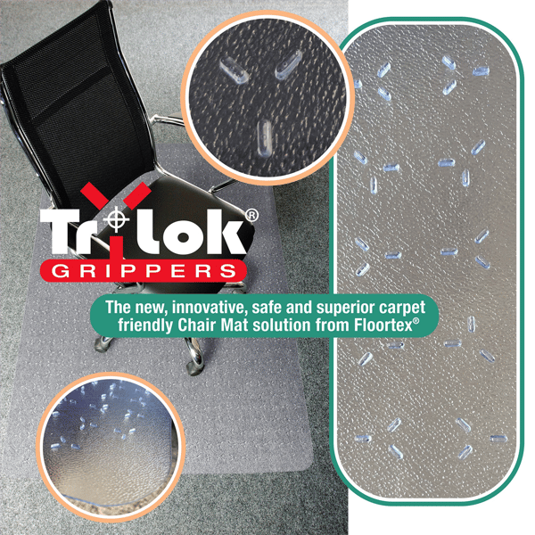 Floortex® TrYlok® Chair Mat for Carpets up to 1/4in.