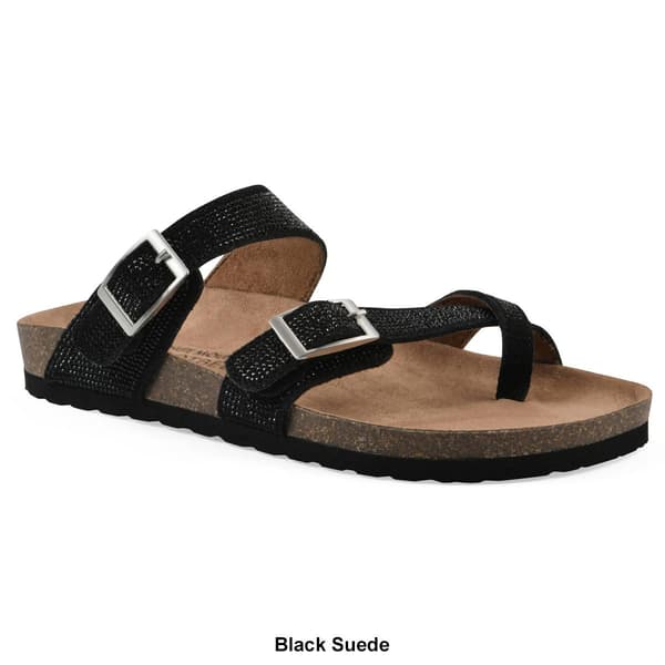 Womens White Mountain Grays Footbed Sandals