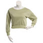 Juniors No Comment Fleece Lined Boat Neck Sweatshirt - image 1