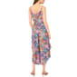 Womens MSK Sleeveless Geometric Mosaic Tie Waist Challis Jumpsuit - image 2