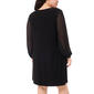 Plus Size MSK Long Sleeve Nailhead Sleeve Shift Dress - image 2