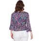 Womens Ruby Rd. Global Luxe Floral Paisley Puff Brocade Blouse - image 3