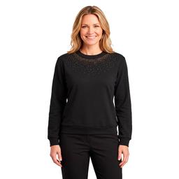 Womens Top Stitch Falling Golden Dot Sweatshirt
