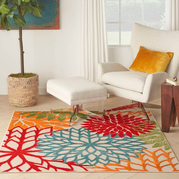 Nourison Aloha Tropical Indoor/Outdoor Square Rug