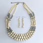 Ashley Cooper(tm) Silver Cream Bead Necklace & Earring Set - image 1