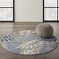 Nourison Aloha Leaf Print Round Rug - image 9